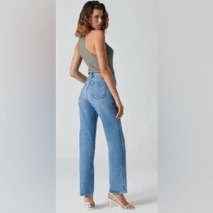 Aritzia Denim Forum The Patti Mid Rise Straight Leg Jeans